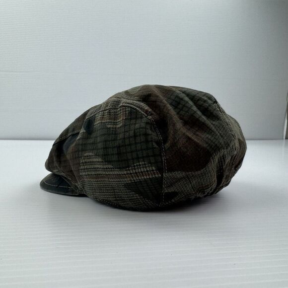 babyGap Baby Newsboy Cap 12-18 Months Brown Camo Plaid Flat Golf Driver Hat - Picture 4 of 10